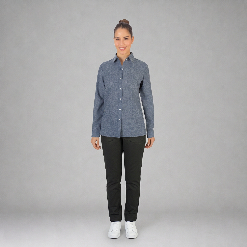 Blusa Lino Uniforme Marino B0175