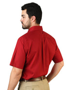 CAMISA MANGA CORTA POPELINA ELITE ROJO QUEMADO