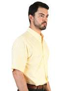 CAMISA OXFORD AMARILLO MANGA CORTA