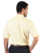 CAMISA OXFORD AMARILLO MANGA CORTA