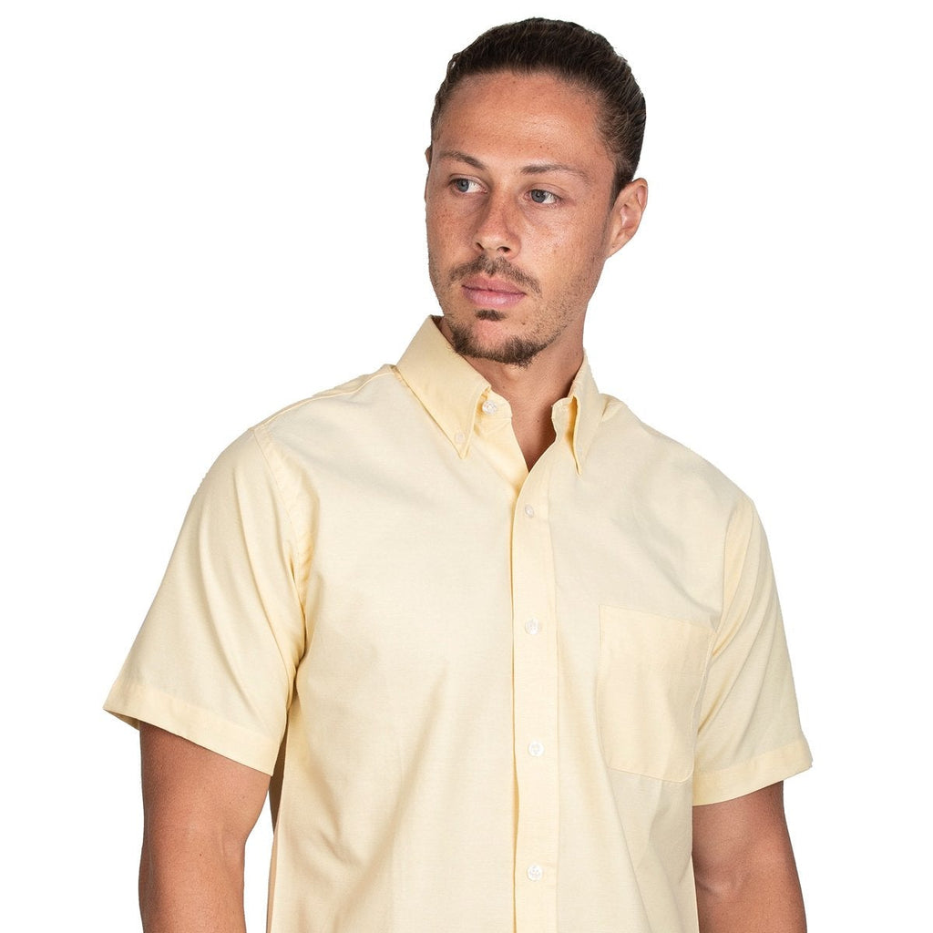 CAMISA MANGA CORTA OXFORD ITALIANO AMARILLO