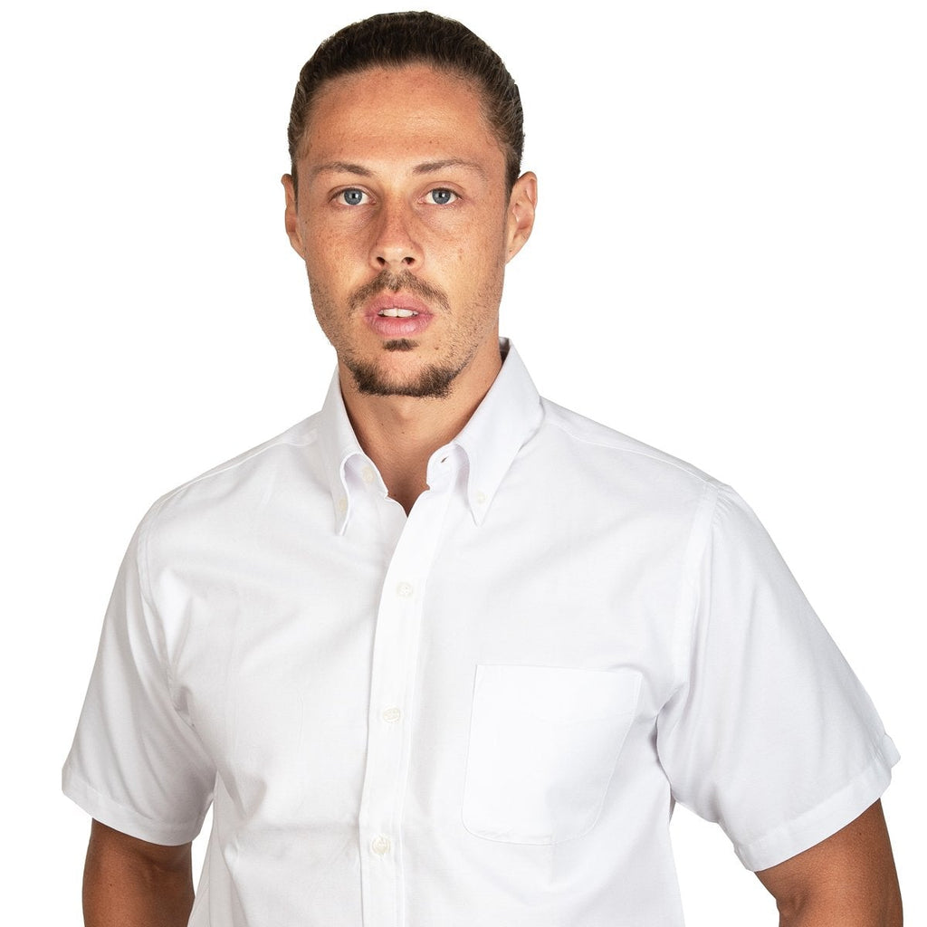 CAMISA MANGA CORTA OXFORD ITALIANO BLANCO