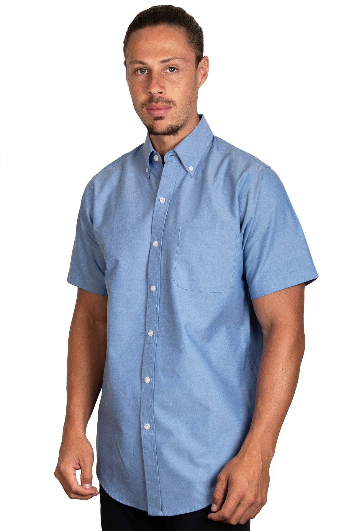 CAMISA MANGA CORTA OXFORD ITALIANO MARINO