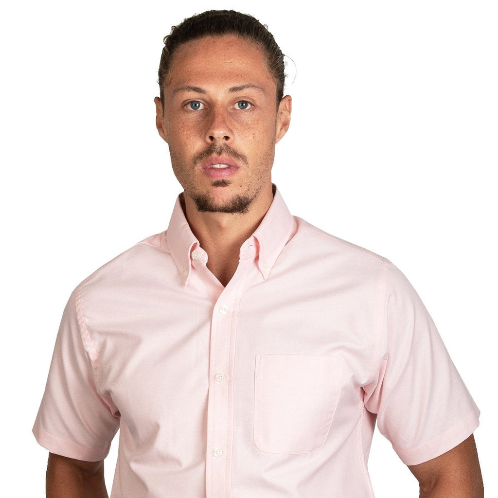 CAMISA MANGA CORTA OXFORD ITALIANO ROSA