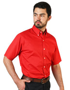 CAMISA FLORENCIA ROJO MANGA CORTA