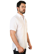 CAMISA MANGA CORTA LINO UNIFORME BLANCO