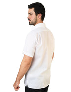 CAMISA MANGA CORTA LINO UNIFORME BLANCO