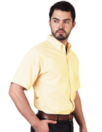 CAMISA MANGA CORTA OXFORD INGLES AMARILLO