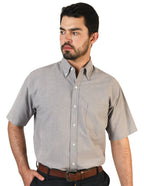 CAMISA MANGA CORTA OXFORD INGLES NEGRO