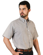 CAMISA MANGA CORTA OXFORD INGLES NEGRO