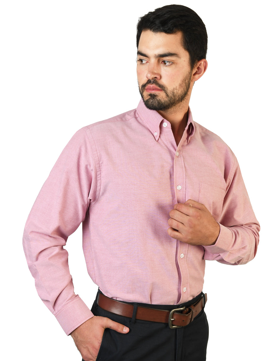 Camisa Oxford Ingles Ladrillo