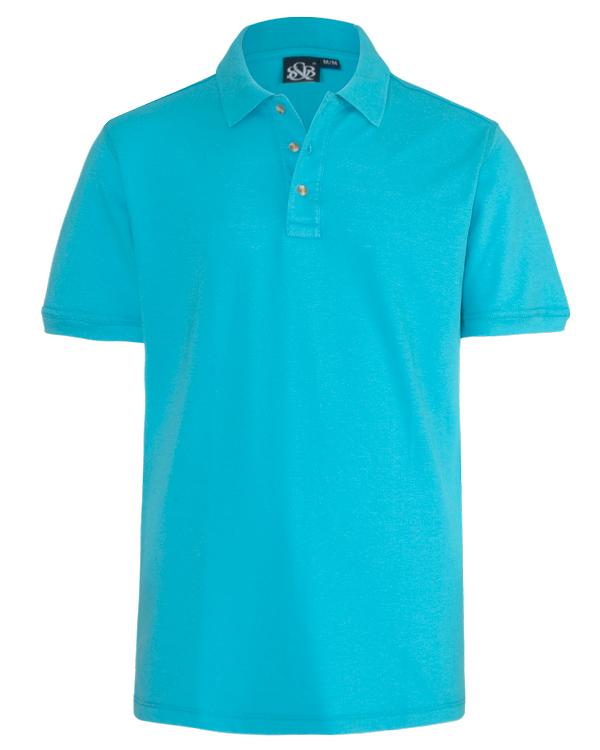 Playera tipo 2024 polo azul turquesa