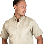 CAMISA MANGA CORTA LISA GABARDINA ARENA 