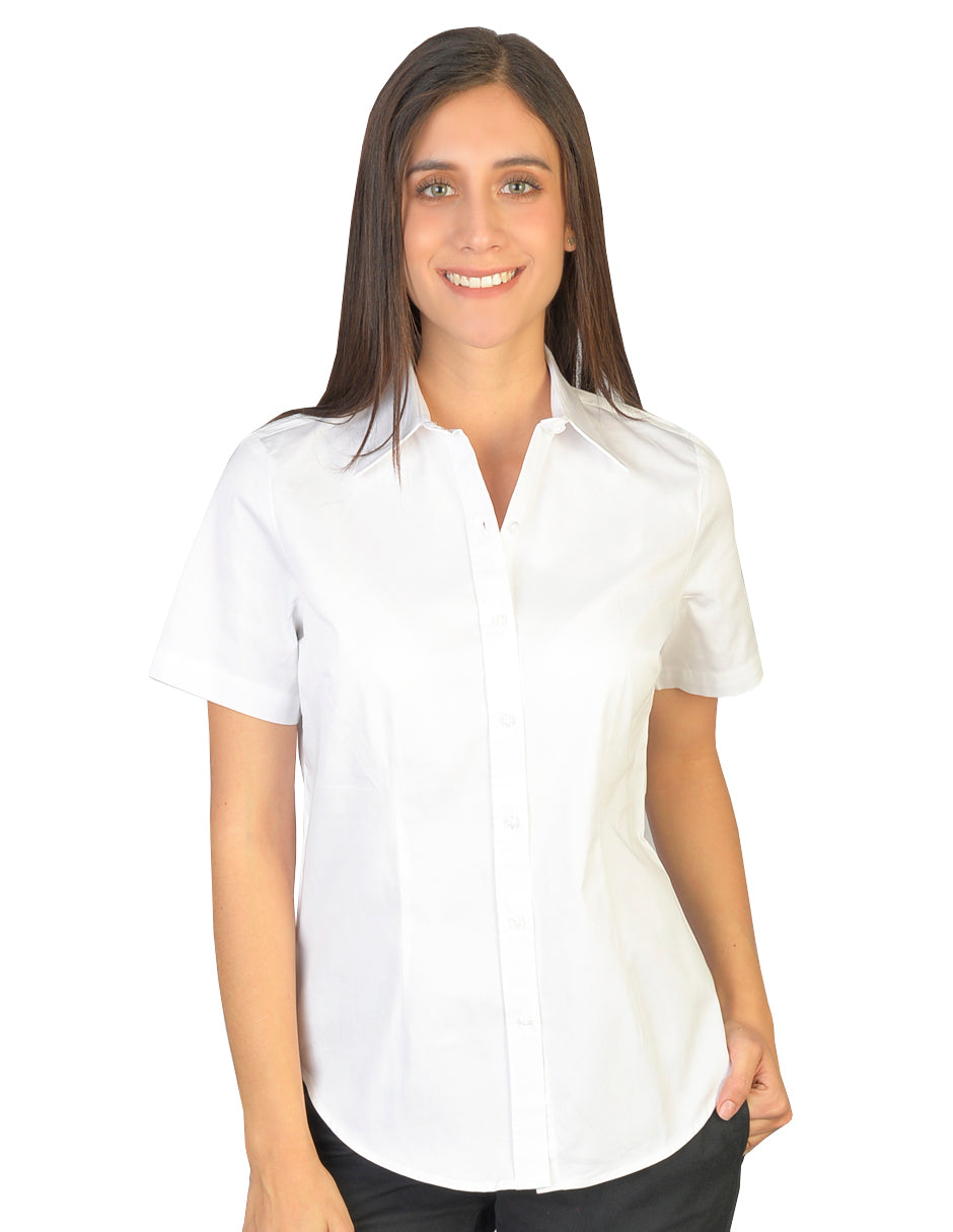 Blusa Venecia Blanco Manga Corta