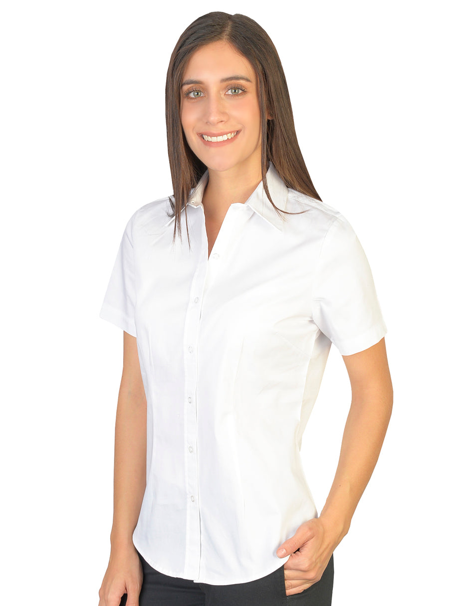Blusa Venecia Blanco Manga Corta