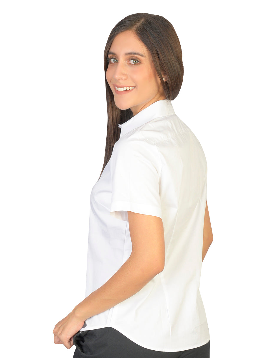 Blusa Venecia Blanco Manga Corta