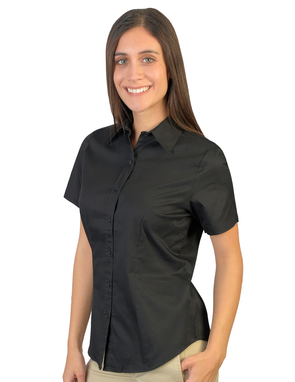 Blusa Venecia Negro Manga Corta