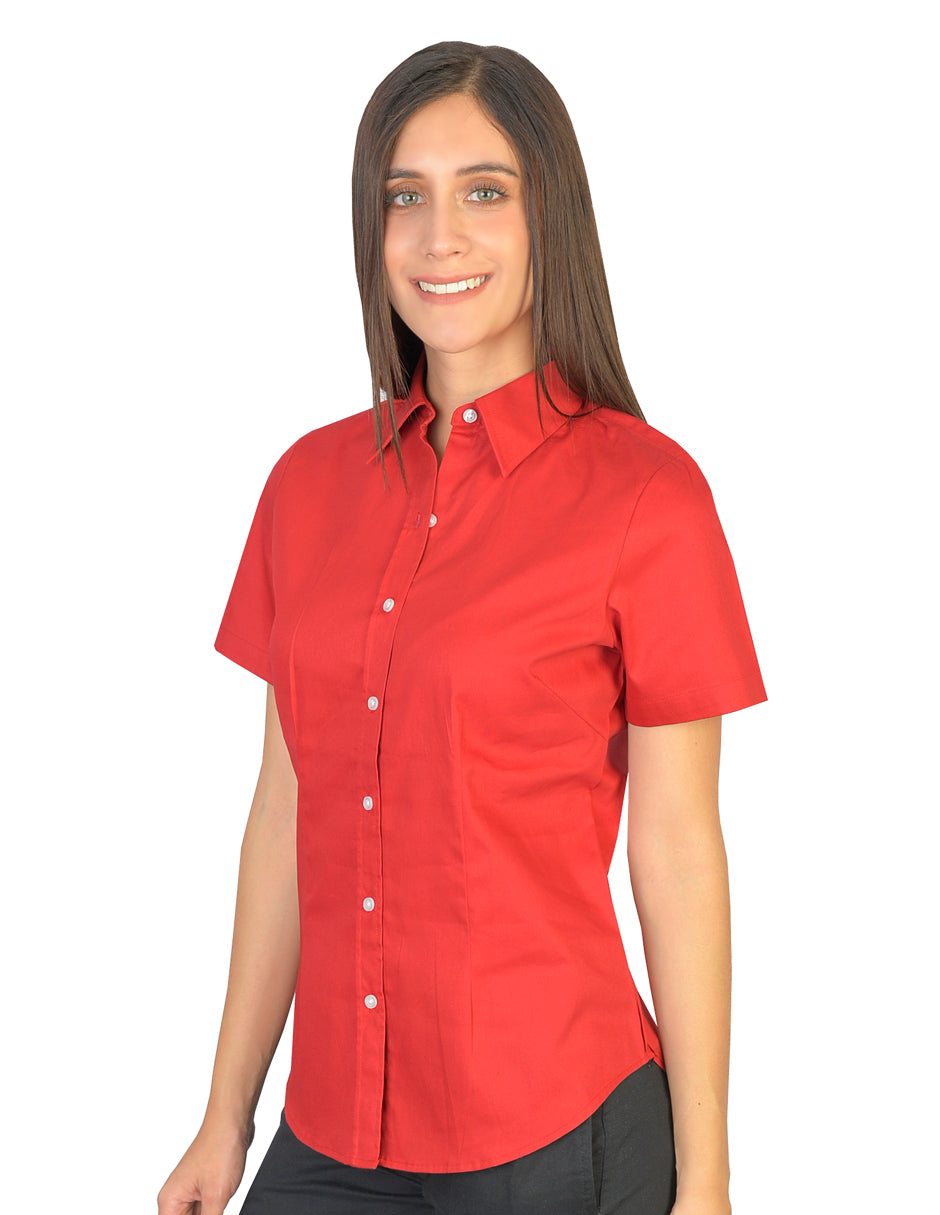 Blusa Venecia Rojo Manga Corta