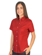 Blusa Venecia Rojo Quemado Manga Corta