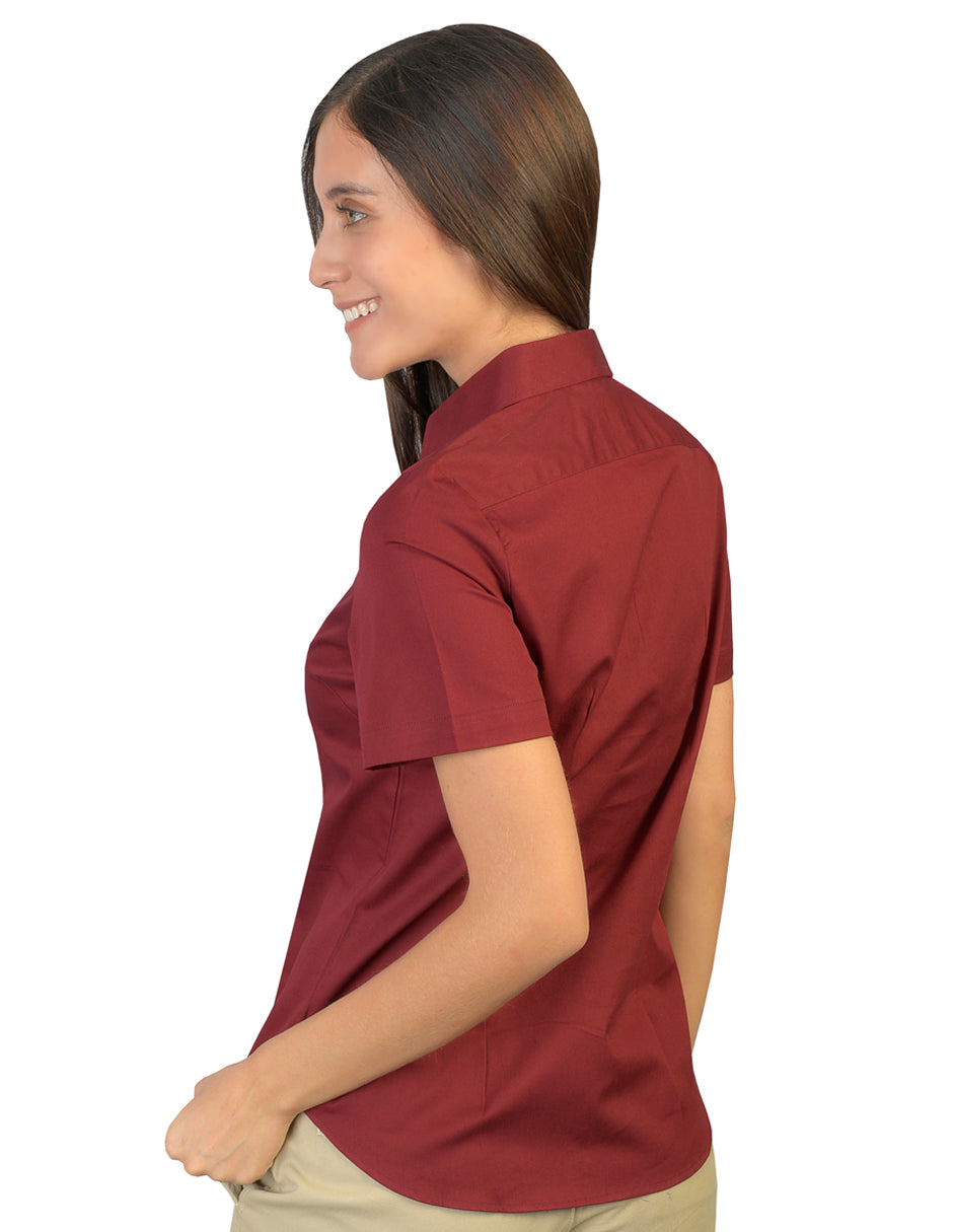Blusa Venecia Tinto Manga Corta