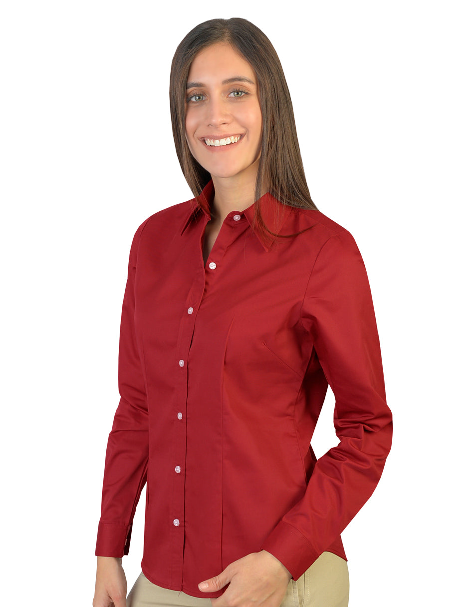 Blusa Venecia Rojo Quemado Manga Larga