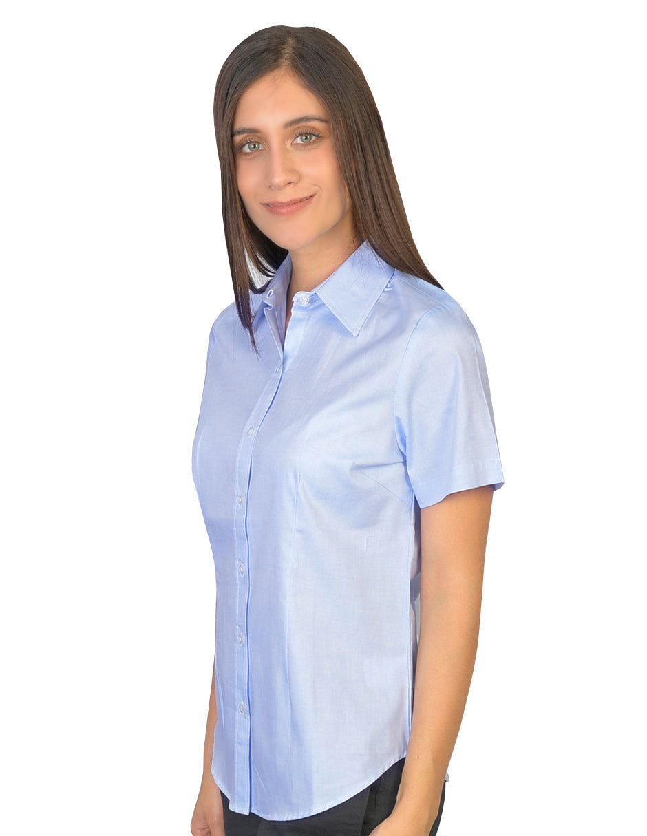 Blusa Oxford Ingles Cielo