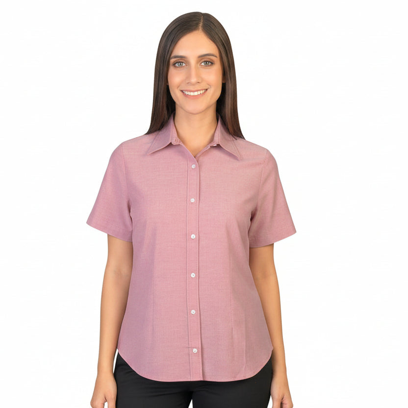 Blusa Oxford Ingles Ladrillo