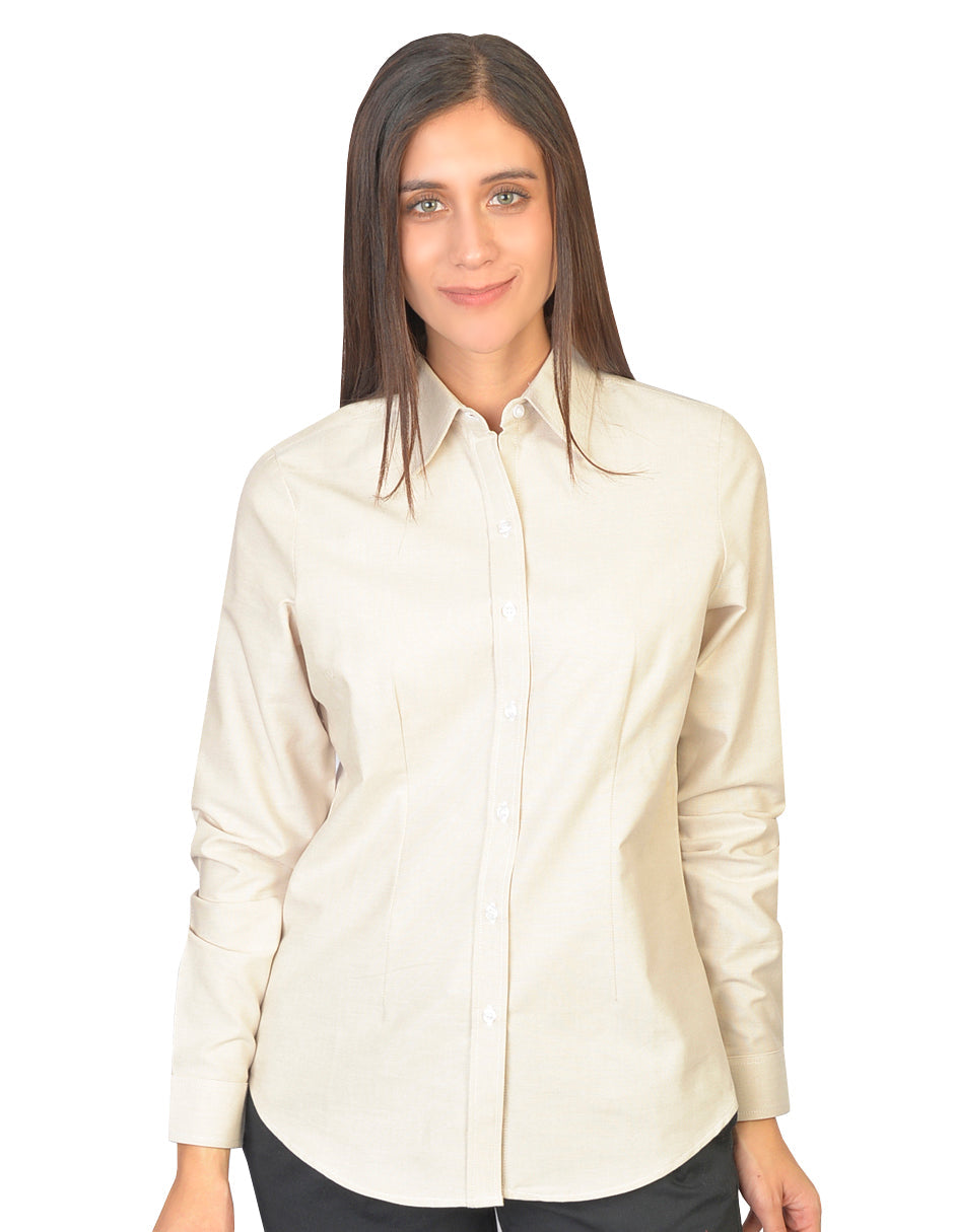 Blusa Oxford Ingles Beige