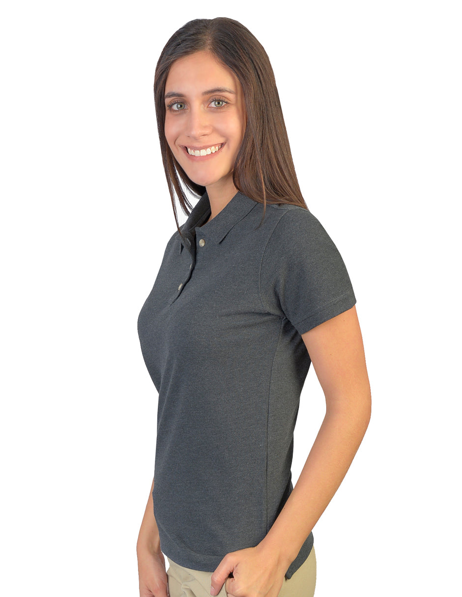 Playera tipo polo gris oxford new arrivals