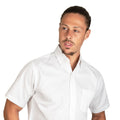 CAMISA MANGA CORTA LISA GABARDINA BLANCO 