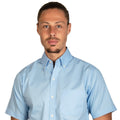 CAMISA MANGA CORTA LISA GABARDINA CIELO 