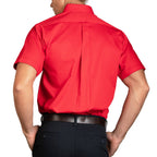 CAMISA MANGA CORTA LISA GABARDINA ROJO 