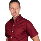 CAMISA MANGA CORTA LISA GABARDINA TINTO 